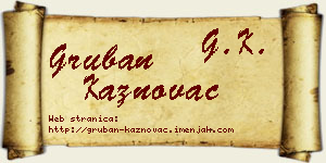 Gruban Kaznovac vizit kartica